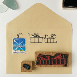 郵便番号＆切手飾りはんこセット　水辺で夏遊び 7枚目の画像