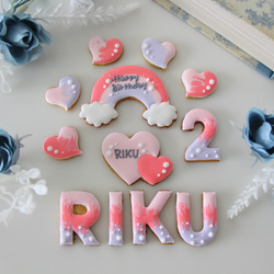 【アイシングクッキー】　数字　アルファベット　星　誕生日　ケーキトッパー　飾り 9枚目の画像