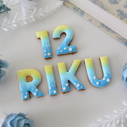【アイシングクッキー】　数字　アルファベット　星　誕生日　ケーキトッパー　飾り 5枚目の画像