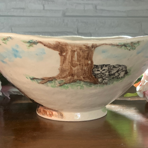 ねこさん達 てびねり大鉢 お椀・ボウル・鉢 手作り陶器Rie 通販 