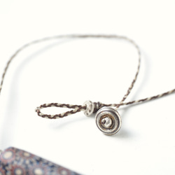 -Antique millefiori・Flower charm- necklace 6枚目の画像