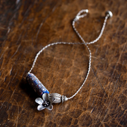 -Antique millefiori・Flower charm- necklace 1枚目の画像