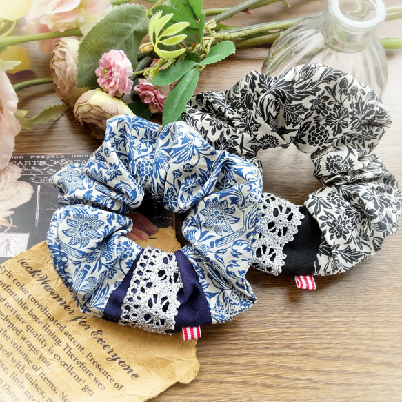 パッチワーク ヘアゴム うさみみ デニムリメイク へばりつか 