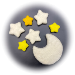 ニューボーンフォト「月&星(大小)」Aセット 1枚目の画像