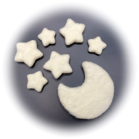ニューボーンフォト「月&星(大小)」Aセット 1枚目の画像