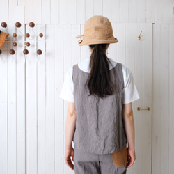 two tone rough linen tops   *gray* 第2張的照片