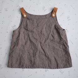 two tone rough linen tops   *gray* 第5張的照片