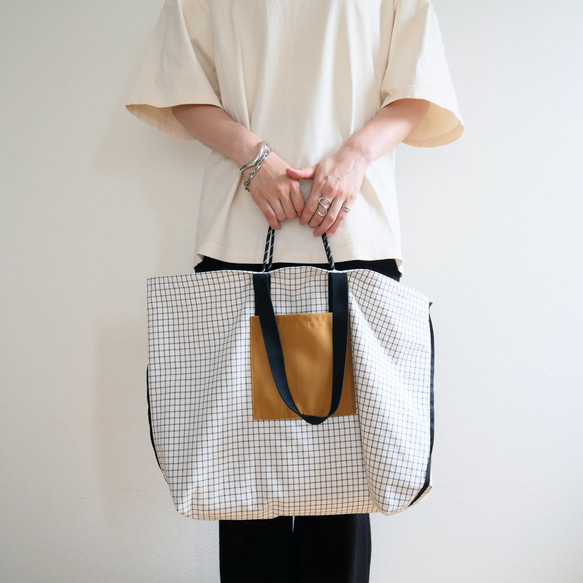 check 2way tote bag 『L』 4枚目の画像