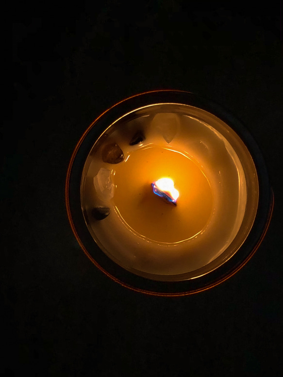 水瓶座 月｜ZODIAC candles MOON｜１２星座の守護石キャンドル《 Y U R U S H I 》 5枚目の画像