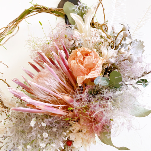 グリーンスモークツリーと小花のハーフリース