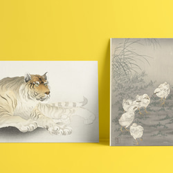 【NO.376】ひよこの日本画アートポスター☆鶏アニマル動物可愛い癒し浮世絵和室インテリア☆A3A2A1B5B4B3B2 6枚目の画像