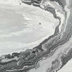 【フロイドアート ポーリングアート 絵】パネル画 インテリア 美術 アクリル グレー 白黒 7枚目の画像