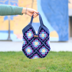 五角造型織片袋 - 紫藍主調 CB006-029 第1張的照片