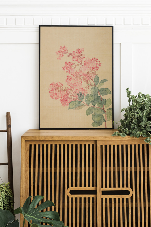 【NO.394】紫陽花の絵画アートポスター☆ピンク色梅雨和室インテリアボタニカル植物A5A4A3A2A1B5B4B3B2 7枚目の画像