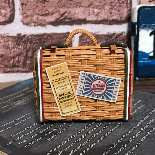 クラフトバンドのミニチュアトランク③ その他置物 ♪Hand-Made-Cafe