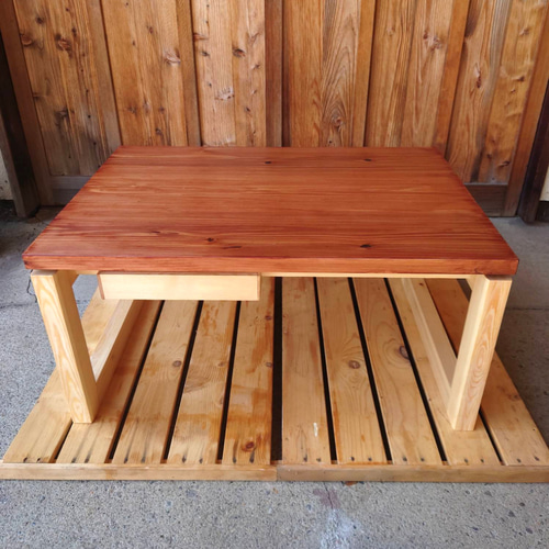 スギとパインの文机 スギとパインの文机 机・デスク michi_tail woodwork 通販