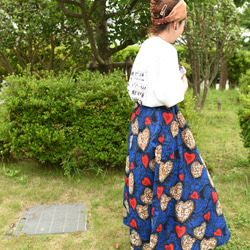 人気No,1〜アフリカ〜Aラインフレアスカート01 ロングスカート アフリカンプリント　アフリカ布 3枚目の画像