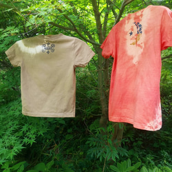 〘20％off sale〙草木染めainu kid's T-shirt*アイヌキッズTシャツ／ 蓬染め半袖120size 7枚目の画像