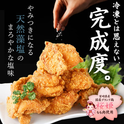 【送料無料】鶏もも肉唐揚げ《藻塩》600g 2枚目の画像