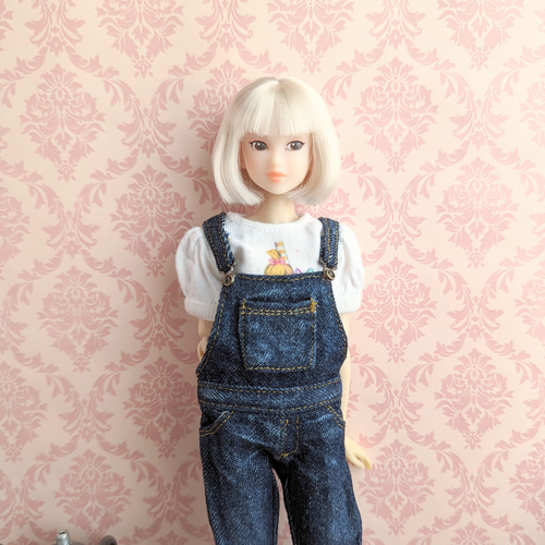 908※momokoDOLL※デニムのオーバーオール※1/6ドール服 その他人形 