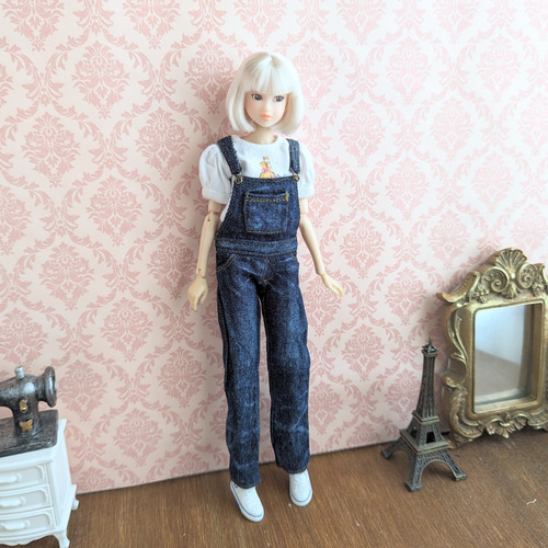 908※momokoDOLL※デニムのオーバーオール※1/6ドール服 その他人形 