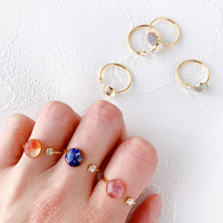 ≪ 2 件套手鍊和叉環，可選擇生日石≫ 天然石最喜歡的顏色無尺寸禮物春季福袋母親節 第11張的照片