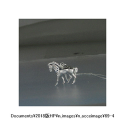 ホースフィギアのシルバーペンダント　（950シルバー　69-4PNS ）　A94 4枚目の画像