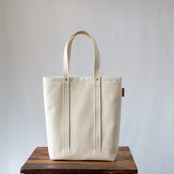 A4縦型トート<生成り> 倉敷帆布 トートバッグ myu.handwork 通販