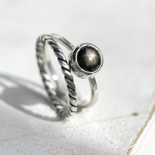 3.37ct！ブラックスターサファイアリング サイズ10.5号 シルバー