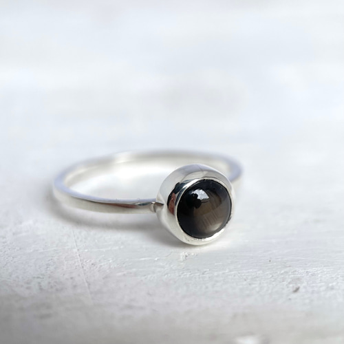 ブラックスターサファイアリング silverリング2本セット サイズ11号（2