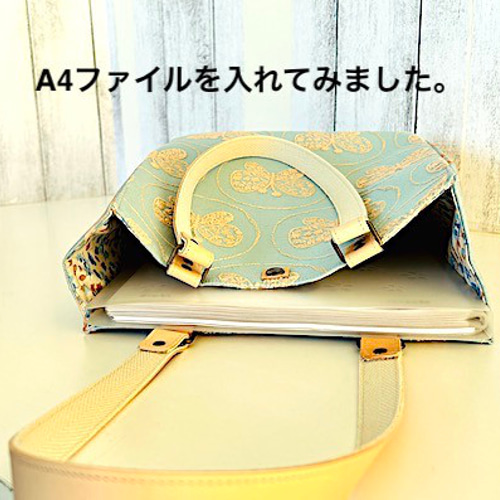 creema限定、ミナペルホネンのforest wing、縦長トートバッグ