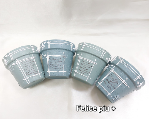 リメイク鉢 リメ鉢 2.5号鉢4点セット A-8 多肉植物 Felice piu + リメイク鉢 リメ鉢 2.5号鉢4点セット A-8 多肉植物 Felice piu +