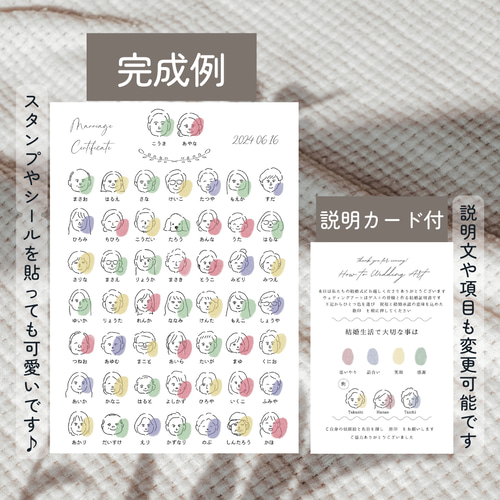 ゲストもびっくり！似顔絵結婚証明書Bタイプ その他ペーパーアイテム