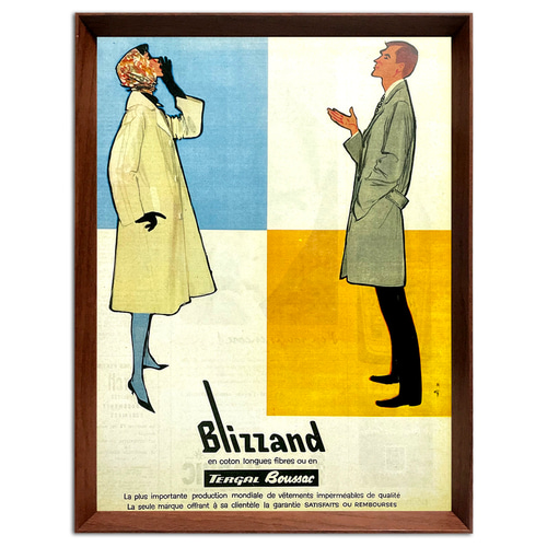 ルネ・グリュオー 1960年代 フランス ヴィンテージ 雑誌 広告 額