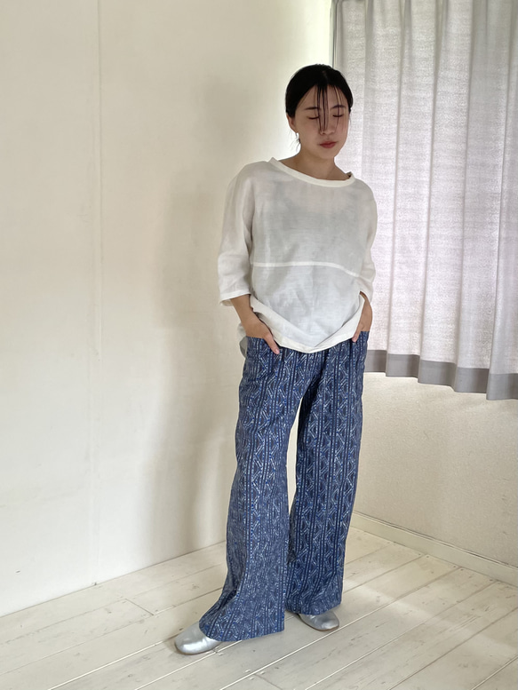 浴衣リメイク ワイドパンツ キュロット・ワイドパンツ hiro 通販