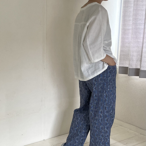 男性浴衣リメイク ワイドパンツ ロングパンツ 自然堂 通販
