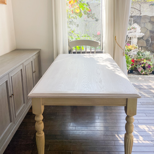 フランスアンティーク家具 ネイルサロン シャビーグレーキャビネット