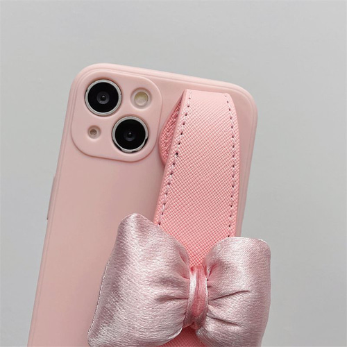 スマホケース ショルダー ピンクの弓iPhoneケース スマホ