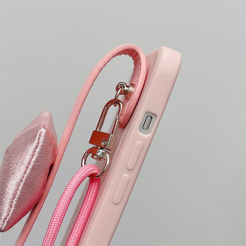 スマホケース ショルダーストラップ付き ピンク 【公式通販】
