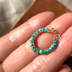 14KGF Turquoise Ear Cuff – ターコイズイヤーカフ 11枚目の画像