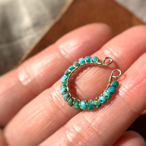 14KGF Turquoise Ear Cuff – ターコイズイヤーカフ 11枚目の画像