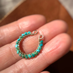 14KGF Turquoise Ear Cuff – ターコイズイヤーカフ 1枚目の画像