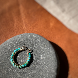 14KGF Turquoise Ear Cuff – ターコイズイヤーカフ 2枚目の画像