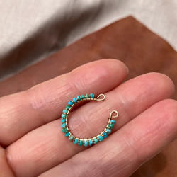 14KGF Turquoise Ear Cuff – ターコイズイヤーカフ 5枚目の画像