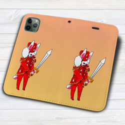◆ iPhone フラップ無し手帳型ケース ★ウサギの兵隊さん 2枚目の画像