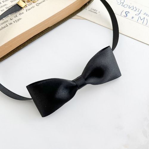 蝶ネクタイ風黒リボンのチョーカー SV551 チョーカー MAY：Sugar