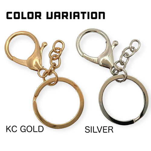 5個】ナスカン キーホルダー金具（完成品）/2重平型キーリング付 KC 