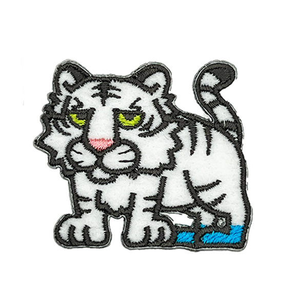 TENDERLOIN白ワッペン１点 ホワイトタイガー】刺繍ステッカーワッペン ワッペン・アップリケ