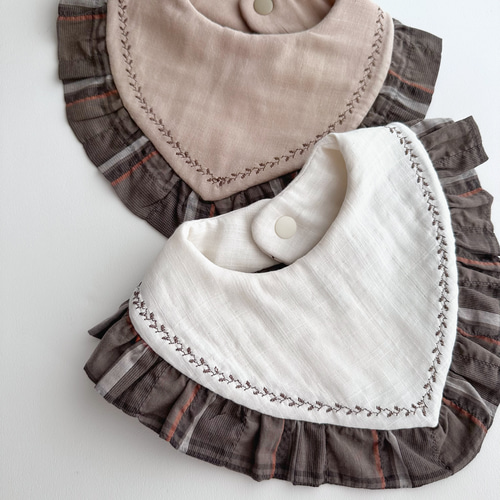 男の子＆女の子】チェックフリルスタイ スタイ・よだれかけ Not.A 通販