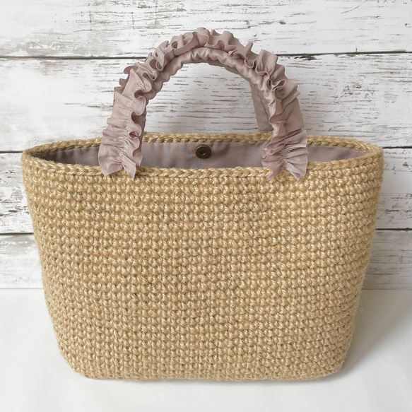 【専用】ジョリーフルール 麻かごトートバッグ ハンドメイド e7e5acd7f5dc0fd49b502942859ba7